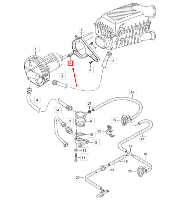 037133567F - NEW AUDI Q7 4L SECONDARY AIR PUMP RUBBER MOUNT 037133567F ORIGINAL
