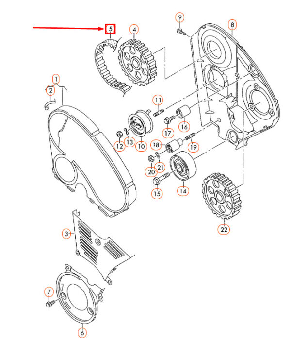 038109119M - NEW AUDI A3 8L TIMING TOOTHED BELT 038109119M ORIGINAL
