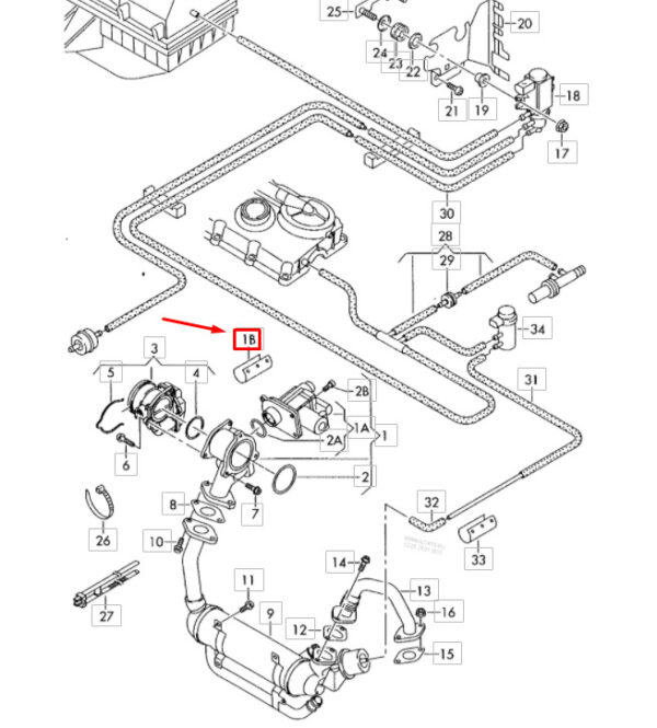 03G131531B - Audi A3 8P protective cover for exhaust gas recirculation 03G131531B NEW REAL