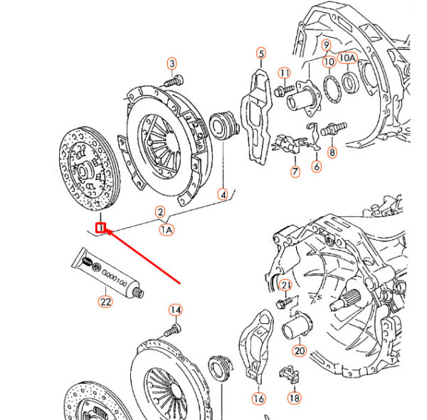 03G141031P - NEW AUDI A4 B7 CLUTCH PLATE2 40MM 03G141031P ORIGINAL