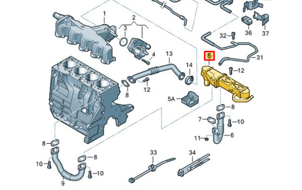 03L131512DQ - AUDI A3 8P EGR RADIATOR 03L131512DQ NEW GENUINE