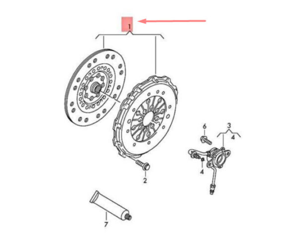 03L141018G - VOLKSWAGEN GOLF 5G MK7 clutch set 03L141018G NEW ORIGINAL