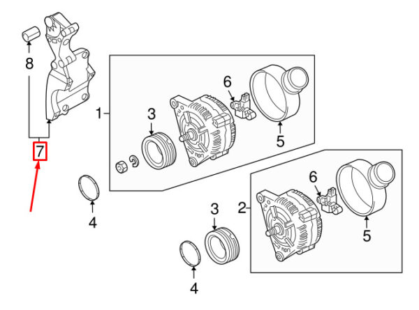 03L903139D - NEW AUDI A3 SPORTBACK 8P ALTERNATOR MOUNT BRACKET 03L903139D ORIGINAL