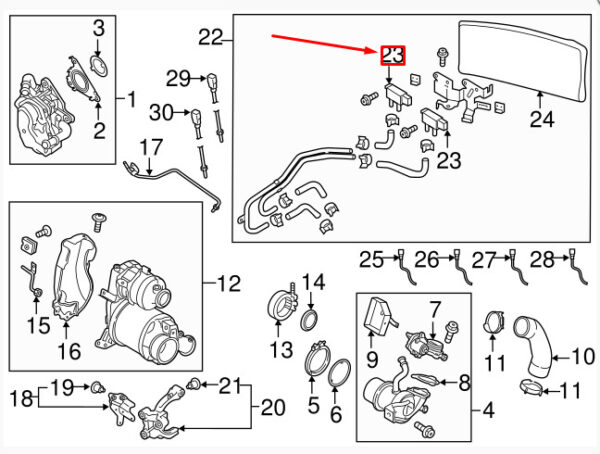 03L906051D - NEW VOLKSWAGEN JETTA A6 EXHAUST PRESSURE SENSOR 03L906051D 15-15 ORIGINAL