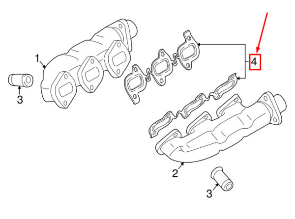 059253039D - Audi A4 Avant B8 exhaust manifold gasket 059253039D NEW ORIGINAL