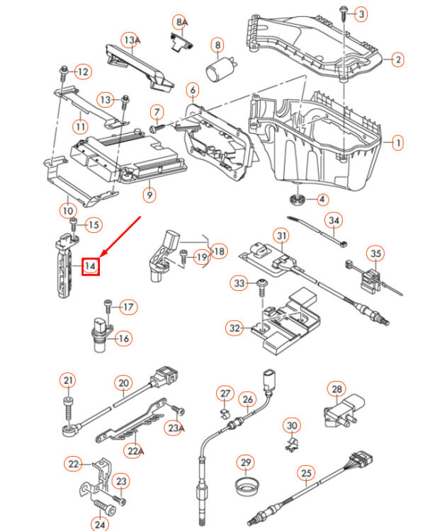 059906433C - NEW AUDI A4 B8 ENGINE SPEED SENSOR 059906433C ORIGINAL