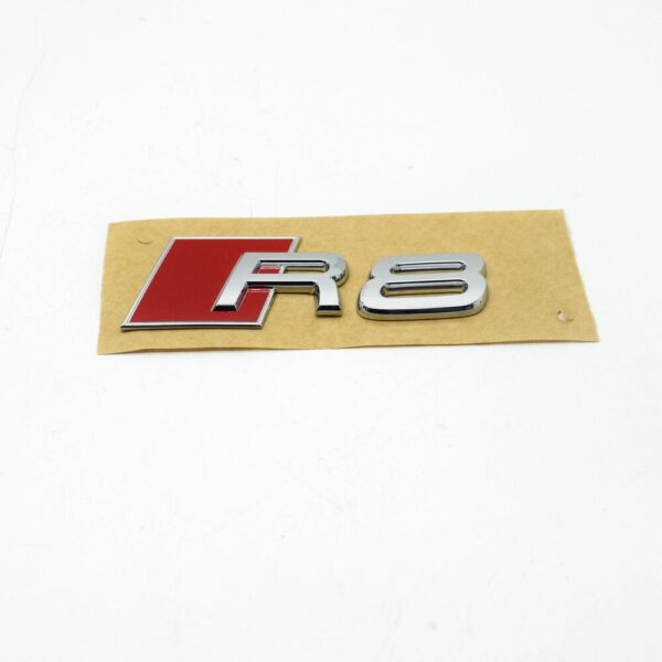 420853741A2ZZ - NEW AUDI R8 TRUNK LID R8 BADGE EMBLEM CHROME 420853741A2ZZ 2015 ORIGINAL