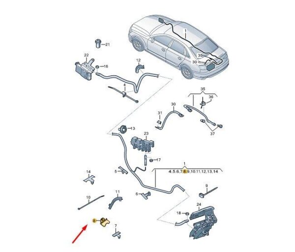 8S0971818 - AUDI A4 B9 Battery Cable Holder 8S0971818 NEW GENUINE