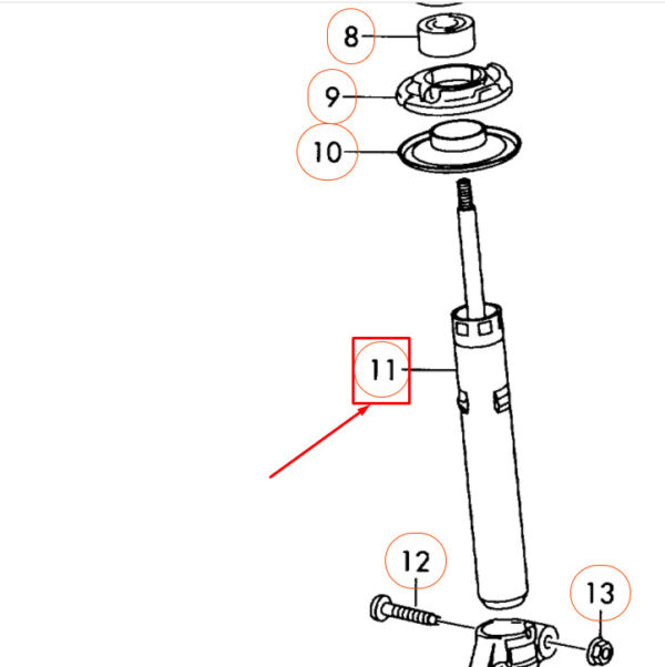 8T0413031AF - NEW AUDI A4 B8 FRONT GAS SHOCK ABSORBER 8T0413031AF ORIGINAL
