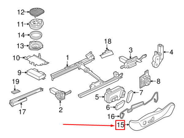 8T0881326J4PK - NEW AUDI A4 AVANT B8 FRONT RIGHT SEAT TRIM 8T0881326J4PK ORIGINAL