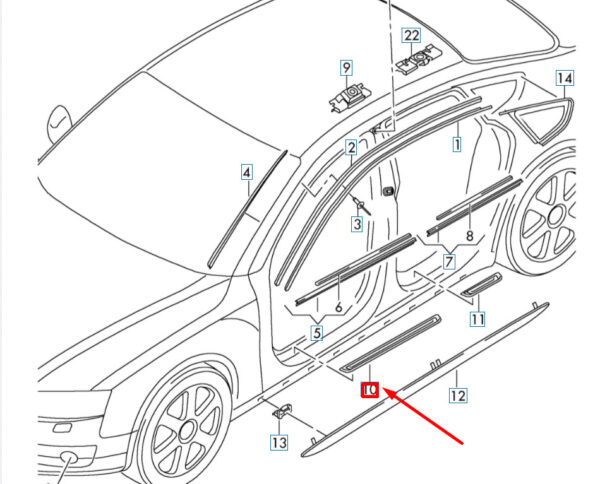 8T8853373A01C - NEW AUDI A5 8T3 FRONT LEFT S5 ENTRY TRIM STRIP 8T8853373A01C ORIGINAL