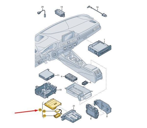 8W0035282L - AUDI A5 MK2 Emergency Module/Communication Control Unit 8W0035282L NEW GENUINE