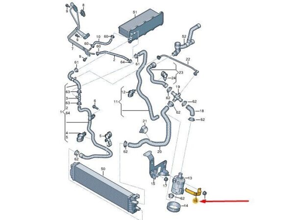 8W0145879B - AUDI A4 B9 Additional Coolant Pump Bracket 8W0145879B NEW GENUINE