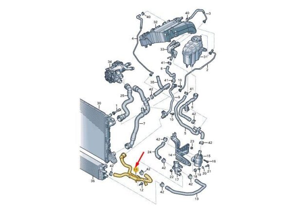 8W0145919AH - AUDI A4 B9 Coolant Hose Pipe 8W0145919AH NEW GENUINE