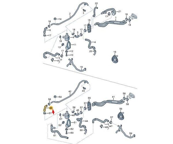 8W0819375E - AUDI A4 B9 Coolant Hose Pipe 8W0819375E NEW GENUINE