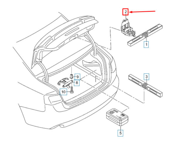 8W08602854PK - AUDI A4 B9 WARNING TRIANGLE HOLDER 8W08602854PK NEW GENUINE