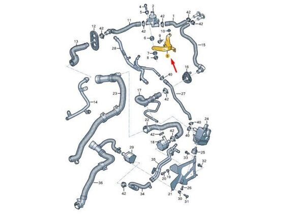 8W1819263D - AUDI A4 B9 Solenoid Valve Bracket 8W1819263D NEW GENUINE