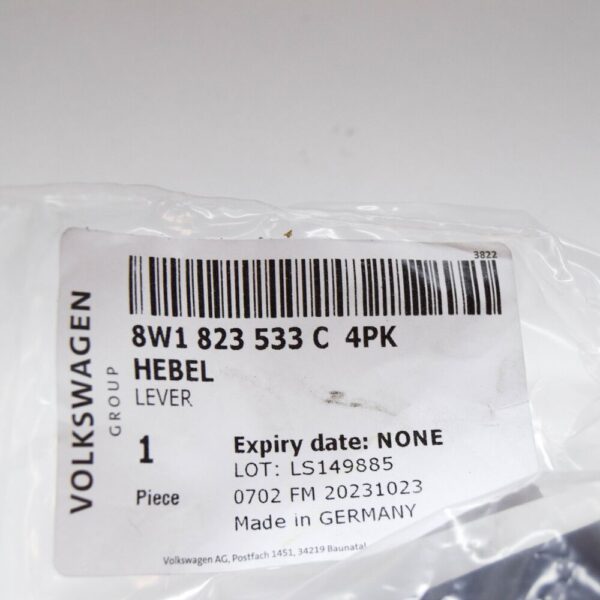8W1823533C4PK - Audi A4 B9 Front Hood Lid Opener Handle 8W1823533C4PK NEW GENUINE