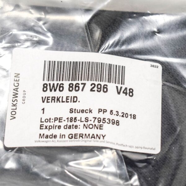 8W6867296V48 - Audi A5 S5 8W6 convertible right trim interior 8W6867296 V48 NEW REAL