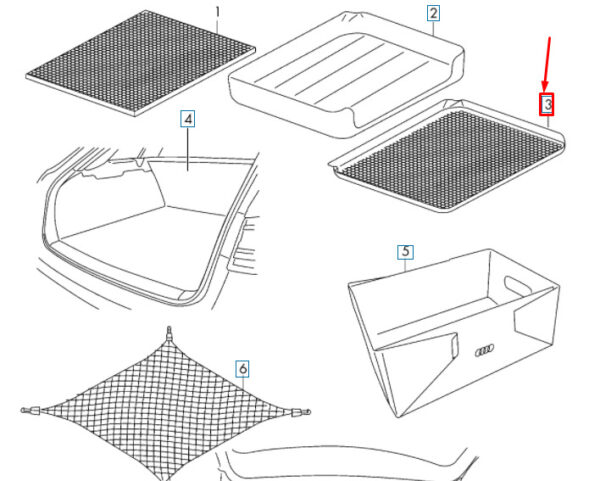 8W9061180 - NEW OEM AUDI A4 AVANT B9 LUGGAGE COMPARTMENT LINER 8W9061180 GENUINE