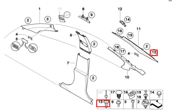 07149158182 - New BMW 5 E60 Pan Head Collar Bolt 07149158182 Genuine
