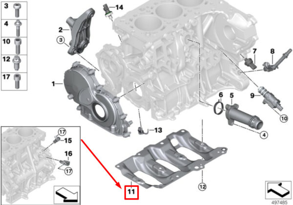 11118475733 - NEW MINI -LANDSMANN F60 ENGINE OIL DEFLECTOR 11118475733 8475733 GENUINE