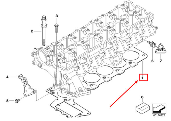 11127801699 - NEW BMW X5 E70 CYLINDER HEAD GASKET 7801699 11127801699 ORIGINAL