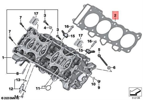 11128556425 - Genuine BMW S 1000 RR R XR Head Gasket 11128556425