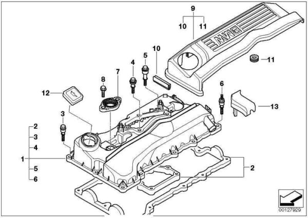 11128655413 - OEM BMW E82 E88 E90 E92 E60 X1 X3 Z4 E85 ROCKER COVER GASKET 11128655413 8655413
