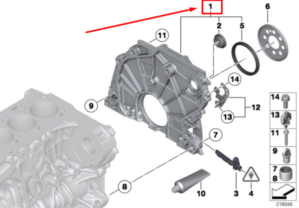 11148591627 - NEW BMW 3 F30 ENGINE TIMING CASE COVER 11148591627 8591627 ORIGINAL