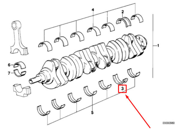 11211705816 - NEW BMW 3 E36 ENGINE CRANKSHAFT AXIAL BEARING 1705816 11211705816 ORIGINAL