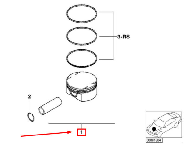 11257598207 - BMW X5 E70 Pistons 7598207 11257598207 NEW GENUINE