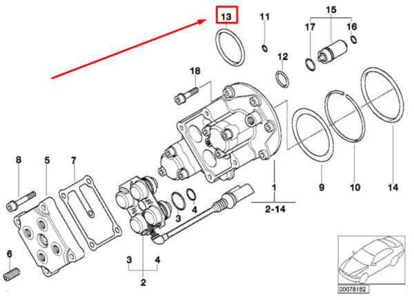 11311317732 - BMW 5 E39 Cylinder Head Vanos O-Ring 1317732 11311317732 NEW GENUINE