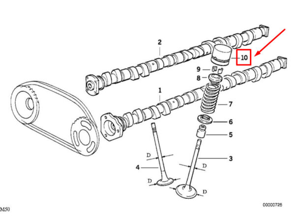 11321748884 - NEW BMW 3 COMPACT E36 ENGINE HYDRAULIC VALVE LIFTER 1748884 11321748884 ORIGINAL