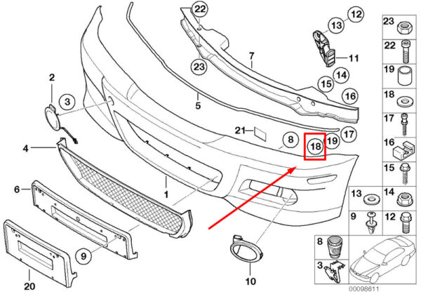11331258327 - NEW BMW 3 E46 VALVE ADJUSTER 1258327 11331258327 ORIGINAL