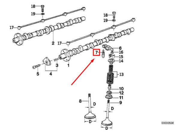 11331712010 - NEW BMW 7 E38 VALVE GAME COMPENSATION INTAKE 11331712010 1712010 ORIGINAL