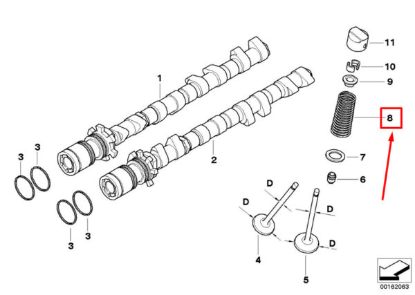 11347837681 - NEW BMW 3 COUPE E92 ENGINE VALVE SPRING 11347837681 7837681 GENUINE