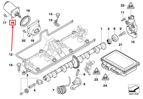 11377548389 - BMW 5 E60 Eccentric Shaft Actuator 7548389 11377548389 NEW GENUINE