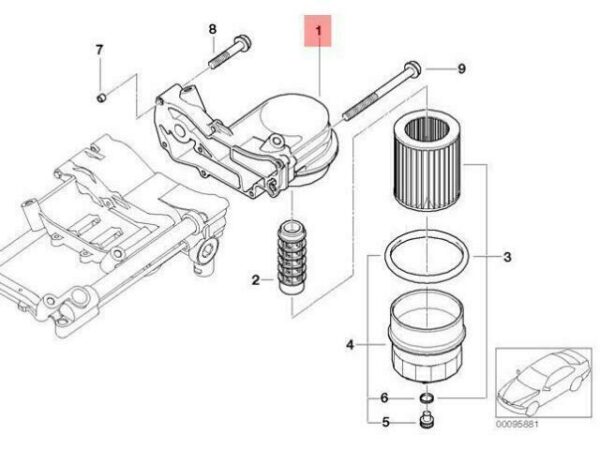 11417506752 - OEM BMW 7 E65 E66 E67 OIL FILTER 11417506752 GENUINE NEW