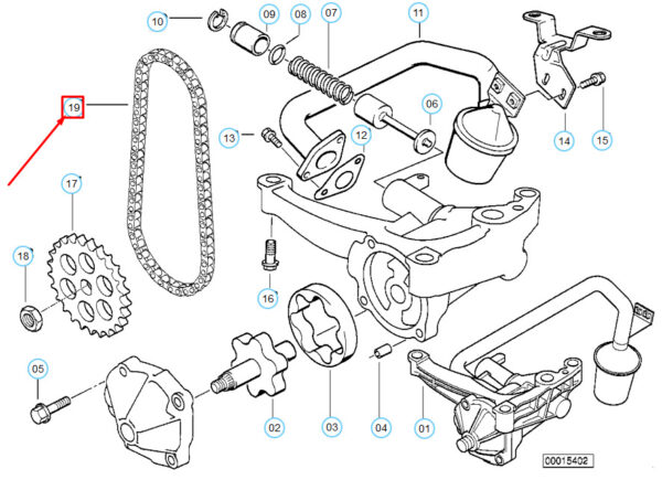 11417576915 - BMW 3 E46 Oil Pump Chain 11417576915 NEW GENUINE