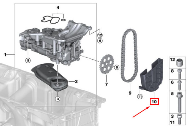 11418053439 - BMW X3 M F97 engine control housing cover 11418053439 NEW ORIGINAL