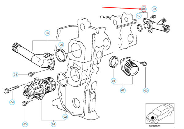11531739208 - New BMW 3 E36 Cooling System Connector 11531739208