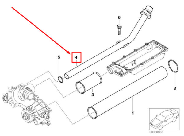 11537547171 - NEW BMW X5 E70 HEATER RETURN PIPE 7547171 11537547171 ORIGINAL