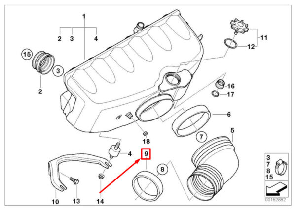 11617830104 - NEW BMW 3 CONVERTIBLE E46 INTAKE MANIFOLD SYSTEM GASKET 11617830104 7830104 GENUINE
