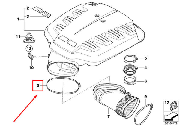 11617838292 - NEW BMW E90 E90N E92 E92N E93 COOLER HOSE CLAMP 11617838292 ORIGINAL