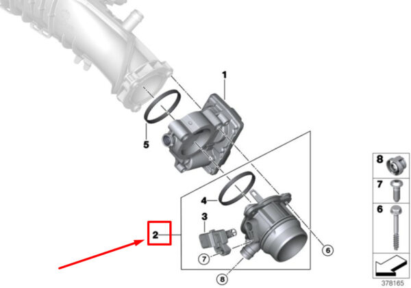 11618511339 - NEW BMW 2 GRAN TOURER F46 MASS AIR FLOW SENSOR MAF 11618511339 8511339 ORIGINAL