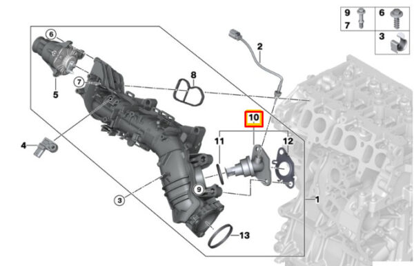 11618575724 - NEW BMW 1 F20 EGR TUBE PIPE 11618575724