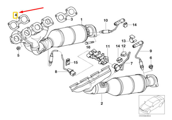 11627505789 - BMW 7 E65 E66 E67 Exhaust Manifold Gasket 11627505789 NEW GENUINE
