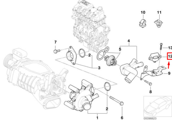 12140872648 - MINI COOPER R50 manifold air pressure sensor 12140872648 NEW ORIGINAL