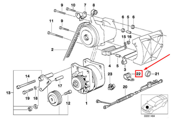 12141305028 - BMW 5 E39 hose mount terminal 1305028 12141305028 NEW ORIGINAL